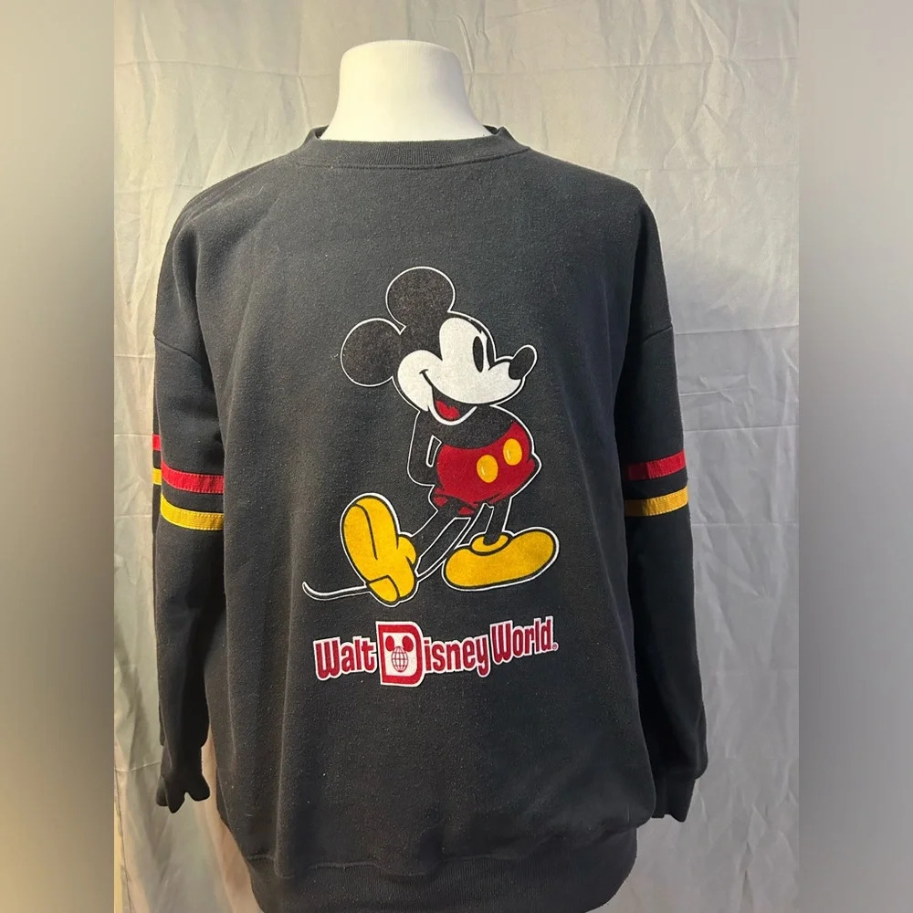 VINTAGE 90s Disney Mickey Mouse Crewneck Sweater sz 2XL Mens Adult MadeinUSA